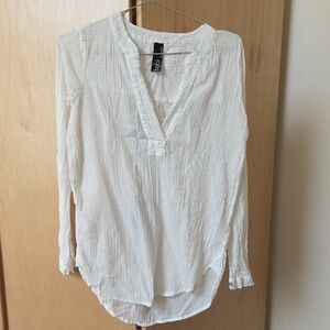 bobi Cream Long Sleeve Blouse